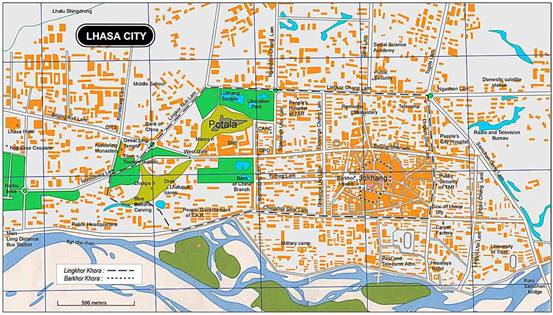 Lhasa City Map